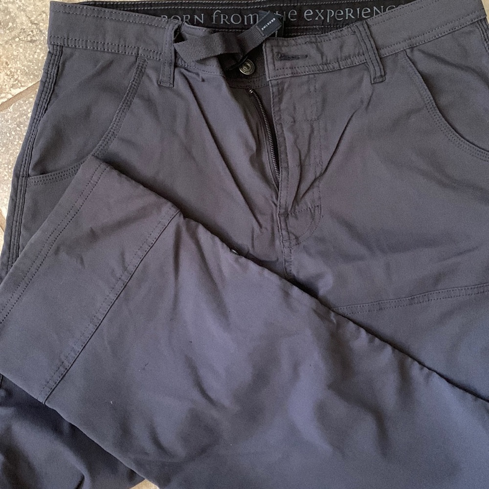 Prana Men's Zion Stretch Roll Up Gray Cargo Pants 32Wx32L